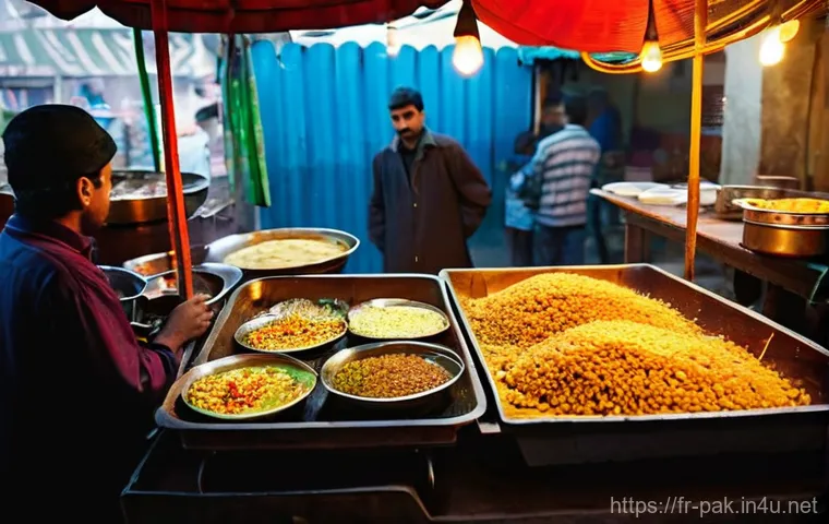 파키스탄의 할랄 음식 문화 - **Prompt 1: A Festive Pakistani Biryani Feast**
    "A vibrant, eye-level shot of a traditional Paki...