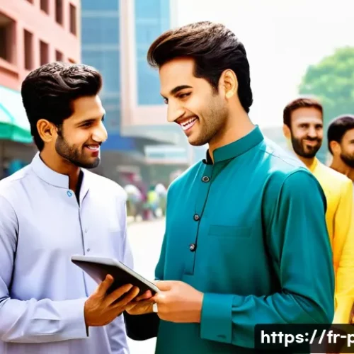 파키스탄의 경제 위기와 해결 방안 - **Prompt:** A vibrant and bustling street scene in a modern Pakistani city, symbolizing economic rev...